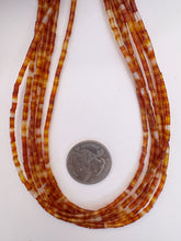 carnelian, 4x2mm bugle tube, 15" strand, sold per strand