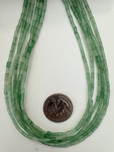 aventurine, 4x2mm bugle tube, 15" strand, sold per strand