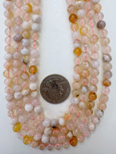 flower agate, 6mm round, 15" strand, sold per strand
