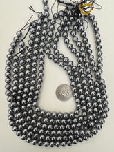 terahertz,  8mm round, 15" strand, sold per strand