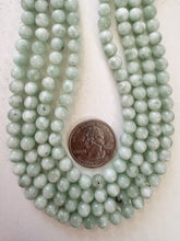 green angelite, 6mm round, 15" strand, sold per strand
