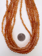 red aventurine, 11x5mm bumpy tube, 15" strand,  SOLD PER STRAND