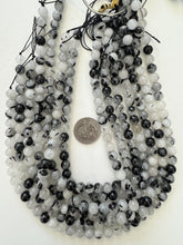 black rutilated quartz, 8mm round, 15" strand, sold per strand (batch 1)