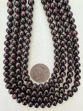 garnet, 7mm round, 15" strand, sold per strand (batch 2)