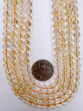 citrine, 6mm round, 15" strand, sold per strand (lighter batch 2)