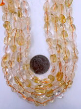 citrine, 8mm tumbled nugget, 15" strand, sold per strand