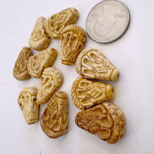 off white, hand carved eye diamond motif, vintage stock chinese bone, 22x16x6mm teardrop, SOLD PER BEAD