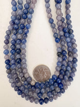 blue aventurine,  6mm round, 15" strand, sold per strand