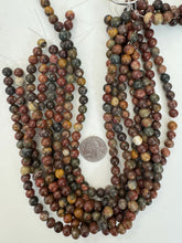 red creek jasper,  8mm round, 15" strand, sold per strand