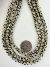 dalmatian jasper, 6mm round, 15" strand, sold per strand
