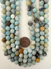 amazonite, matte finish, 10mm round, 15" strand, sold per strand (darker batch)