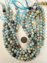 amazonite, matte finish, 10mm round, 15" strand, sold per strand (darker batch)