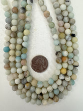 amazonite, matte finish, 8mm round, 15" strand, sold per strand