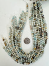 amazonite, matte finish, 6mm round, 15" strand, sold per strand