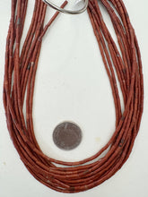 red jasper, 4x2mm bugle tube, 15" strand,  SOLD PER STRAND