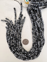 snowflake obsidian, 6mm round, 15" strand, sold per strand