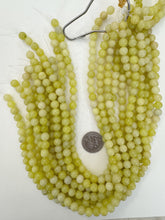 olive jade, 8mm round, 15" strand, sold per strand