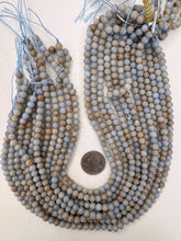 angelite, 6mm round, 15" strand, sold per strand