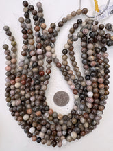 petrified wood, 8mm round, 15" strand, sold per strand