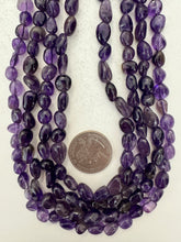amethyst, 9mm nugget, 15" strand, sold per strand