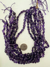 amethyst, 9mm nugget, 15" strand, sold per strand