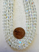 clear AB, mermaid glass (mystic aura quartz), 6mm round, 15" strand, sold per strand
