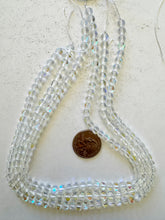 clear AB, mermaid glass (mystic aura quartz), 6mm round, 15" strand, sold per strand