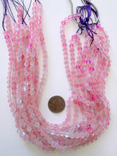 matte light margenta clear AB, mermaid glass (mystic aura quartz), 6mm round, 15" strand, sold per strand