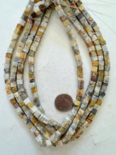 mexican crazy lace agate, 7mm cube, 15" strand,  SOLD PER STRAND