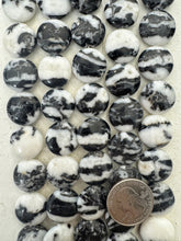 mexican zebra jasper, 18x18x8mm coin, 15" strand,  SOLD PER STRAND