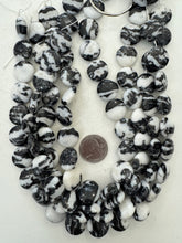 mexican zebra jasper, 18x18x8mm coin, 15" strand,  SOLD PER STRAND