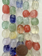 fairy glass (cherry quartz),  15-20mm mixed nugget, 15" strand, sold per strand