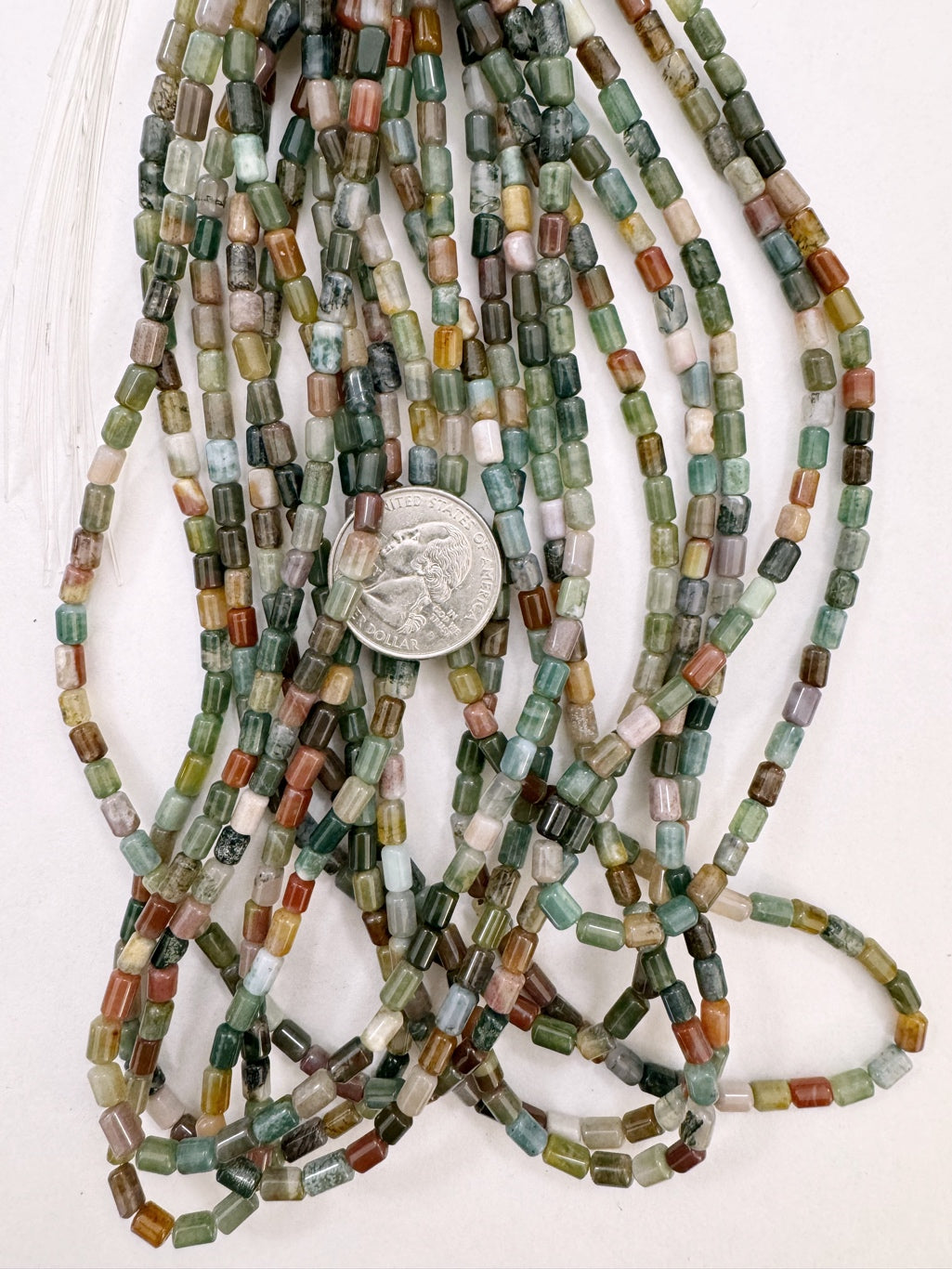 natural fancy jasper, 6x4mm tube, 15