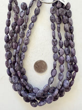 purple enhanced kiwi quartz, 14x10x6mm oval, 15" strand, SOLD PER STRAND
