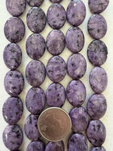 purple enhanced kiwi quartz, 20x15x6mm oval, 15" strand,  SOLD PER STRAND