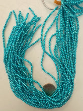 metallic electric blue plated glass, 3x2.5mm faceted rondelle, 15" strand, sold per strand