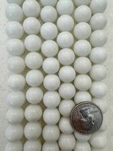 white jade, 14mm round, 15" strand,   SOLD PER STRAND