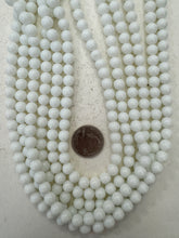 white jade, 8mm round, 15" strand,   SOLD PER STRAND