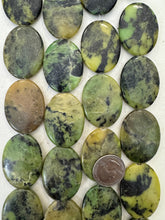 chinese chrysoprase, 30x22x6mm oval, 15" strand,   SOLD PER STRAND