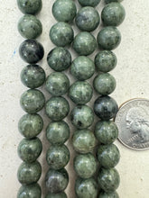 pale dark mint jasoer, 10mm round, 15" strand,   SOLD PER STRAND