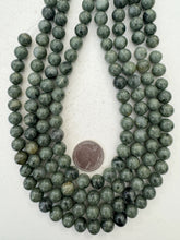 pale dark mint jasoer, 10mm round, 15" strand,   SOLD PER STRAND