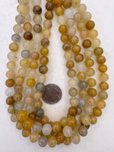 yellow quartz, 10mm round, 15" strand,  SOLD PER STRAND