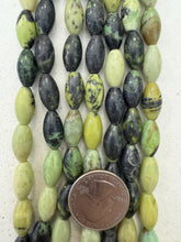 chinese chrysocolla, 15x8mm bowed tube, 15" strand,  SOLD PER STRAND