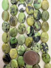 chinese chrysocolla, semi dull finish, 18x13x7mm oval, 15" strand,  SOLD PER STRAND