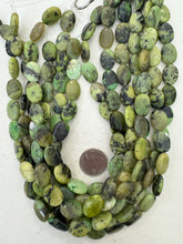chinese chrysocolla, semi dull finish, 18x13x7mm oval, 15" strand,  SOLD PER STRAND