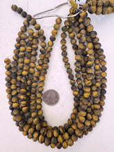 tiger eye, matte finish, 8mm round, 15" strand, sold per strand