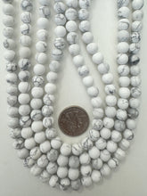 howlite, matte finish, 8mm round, 15" strand, sold per strand