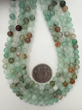 color enhanced quartz: dark mint green, 6mm round, 15" strand, sold per strand