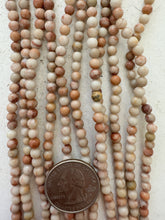 red line jasper, semi dull finish,  4mm round, 15" strand,   SOLD PER STRAND