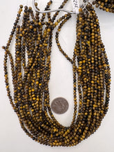 tiger eye, 4mm round, 15" strand, sold per strand
